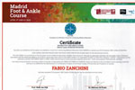 prof dott fabio zanchini - certificate madride foot and ankle course - madrid